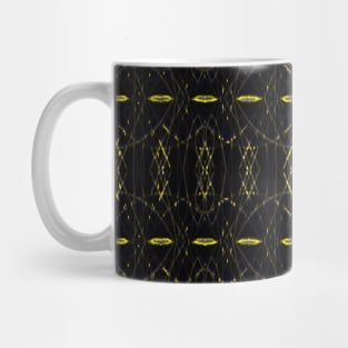 Black & Gold Stitch Pattern Mug